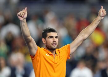 Alcaraz em ação no Miami Invitational