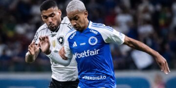Lance do jogo entre Cruzeiro e Botafogo