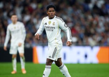 Endrick durante partida pelo Real Madrid