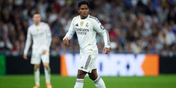 Endrick durante partida pelo Real Madrid