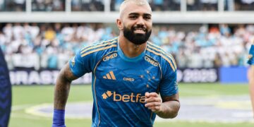 Gabigol durante jogo do Cruzeiro