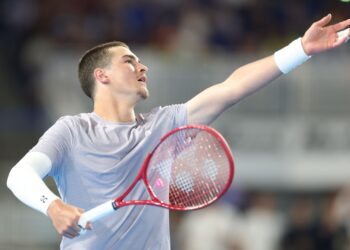 João Fonseca em ação no Miami Invitational
