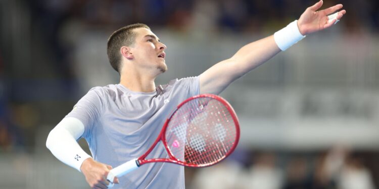 João Fonseca em ação no Miami Invitational