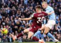 Lance do jogo entre Manchester City e West Ham