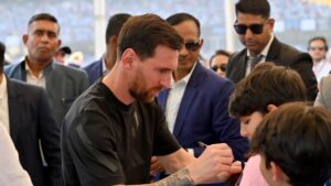 Messi durante visita à Índia