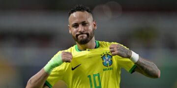 Neymar em ação pela Seleção Brasileira