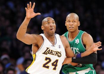 Lance do jogo entre Boston Celtics Los Angeles Lakers no Natal de 2008