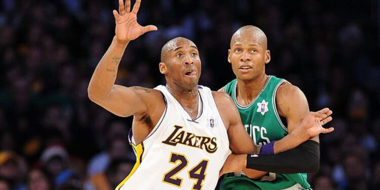 Lance do jogo entre Boston Celtics Los Angeles Lakers no Natal de 2008