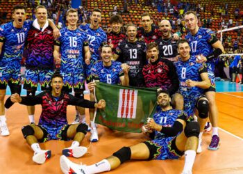 Jogadores do Perugia comemoram título