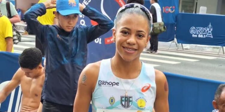 Nubia de Oliveira ficou em terceiro na São Silvestre