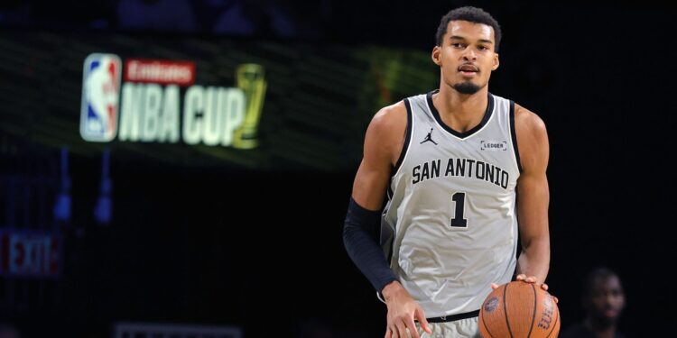 Wembanyama em ação pelo San Antonio Spurs