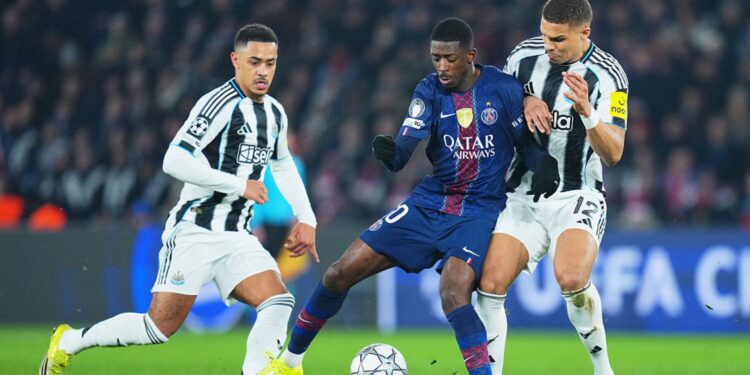 O PSG ficou no empate com o Newcastle pela Champions League