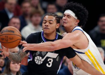 O Golden State Warriors venceu o Utah Jazz pela NBA