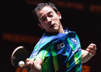 Hugo Calderano perdeu na semifinal do WTT Star Contender de Doha