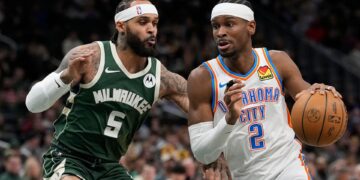 O Thunder venceu os Bucks com destaque para a atuação de Shai