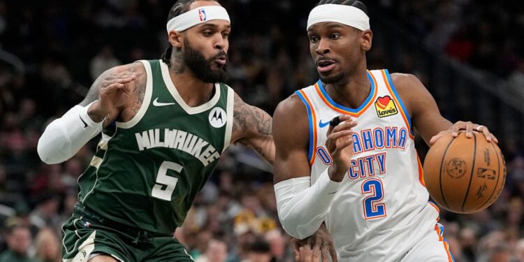 O Thunder venceu os Bucks com destaque para a atuação de Shai