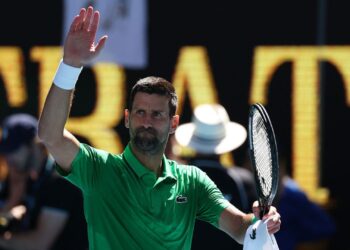 Djokovic celebra desempenho no Australian Open