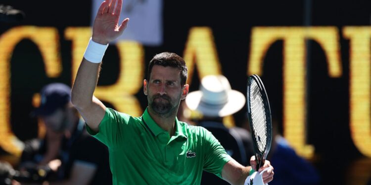 Djokovic celebra desempenho no Australian Open
