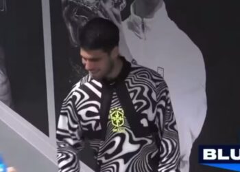 Alcaraz e o agasalho da Seleção Brasileira