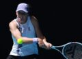 Iga Swiatek durante semifinal do Australian Open