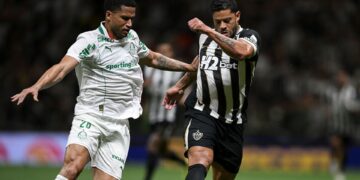 Lance do jogo entre Atlético-MG e Palmeiras pelo Brasileirão