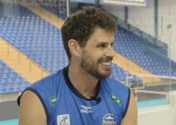 Bruninho recebeu a equipe do SB no Ginásio do Taquaral