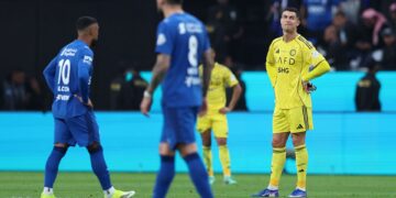 Cristiano Ronaldo durante clássico saudita