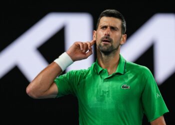 Djokovic em ação no Australian Open
