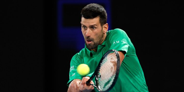 Djokovic em ação na estreia do Australian Open
