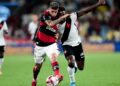 Lance do jogo entre Flamengo e Vasco
