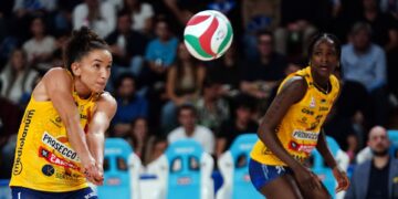 Gabi Guimarães em ação pelo Conegliano