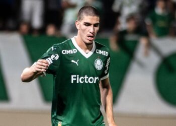 Pimenta durante jogo do Palmeiras
