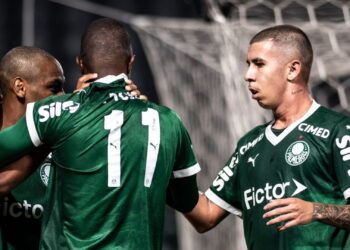 Jogadores do Palmeiras durante a Copinha