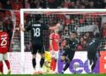 Lance do jogo entre Benfica e Real Madrid