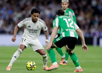 Rodrygo em ação pelo Real Madrid contra o Betis