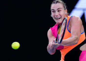 Sabalenka em ação no Australian Open