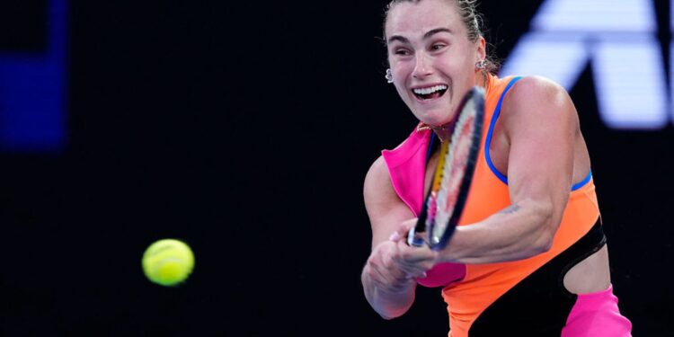 Sabalenka em ação no Australian Open