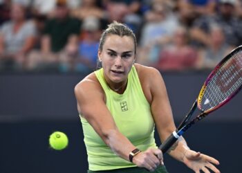Sabalenka em ação no WTA de Brisbane