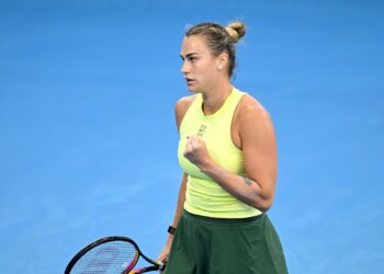 Sabalenka em ação no WTA de Brisbane