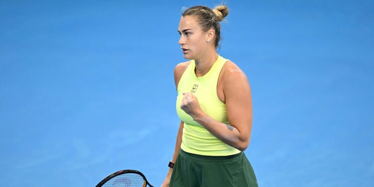 Sabalenka em ação no WTA de Brisbane