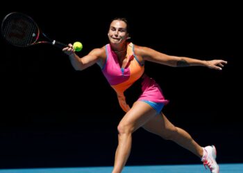 Sabalenka durante atuação no Australian Open