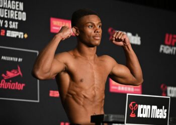 Cameron Smotherman durante pesagem do UFC em 2025