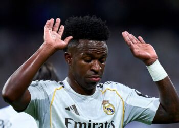 Vini Jr em ação pelo Real Madrid contra o Betis