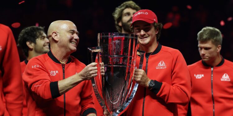 Agassi e João Fonseca se reencontraram no Rio Open 2026 após a Laver Cuo