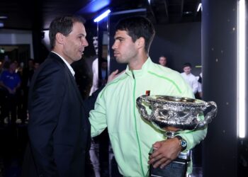 Alcaraz e Nadal se encontraram nos bastidores do Australian Open