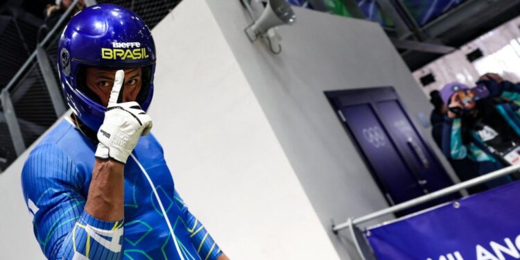 Descida 3 do bobsled brasileiro 4-man