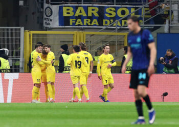 Jogadores do Bodo/Glimt comemorando
