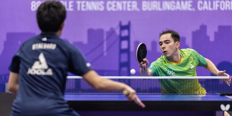 Hugo Calderano em ação na Copa América