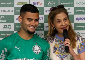 Leila Pereira ao lado de Andreas Pereira