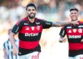 Paquetá comemorando gol pelo Flamengo